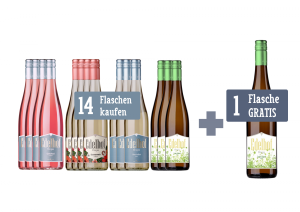 WeinPaket SommerGenuss – 14 Flaschen + 1 Flasche gratis dazu!