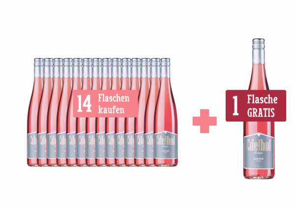 WeinPaket Cuvée Rosé – 14 Flaschen + 1 Flasche gratis dazu!