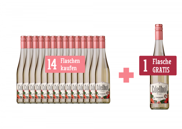 WeinPaket Sommerwein – 14 Flaschen + 1 Flasche gratis dazu!